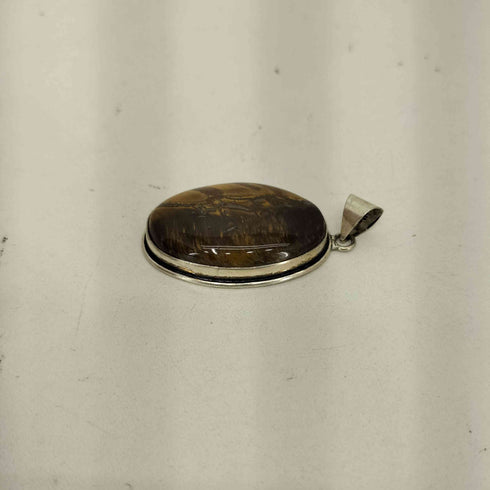 925刻印 タイガーアイ ネックレス トップペンダント メンズ